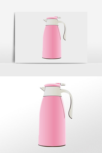 粉色水壺的日常詩意 手繪插畫中的生活溫度